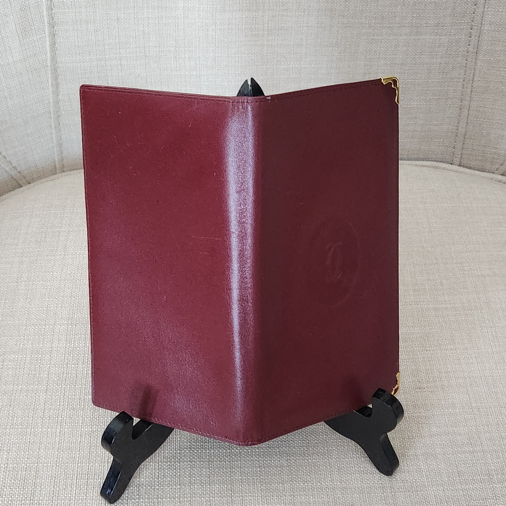 Cartier Vintage Bordeaux Bifold Wallet/ Checkbook - Picture 8 of 14